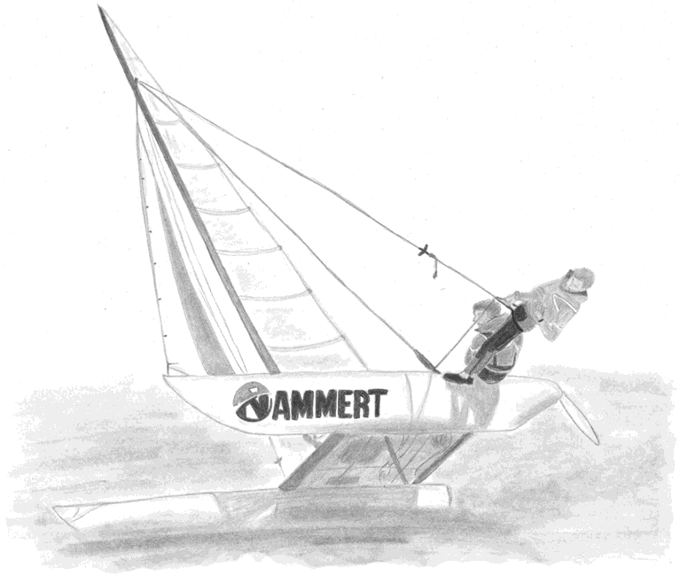 Seguro de catamarán NAMMERT: Un catamarán a toda velocidad