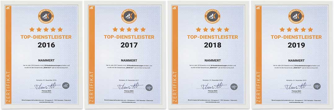 NAMMERT Ausgezeichnet