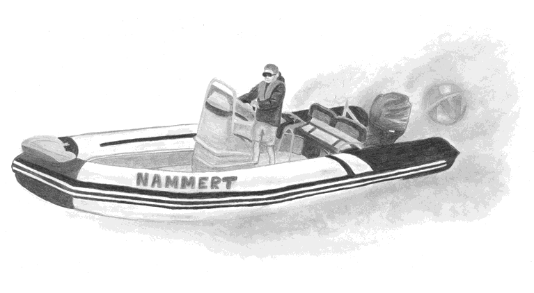 NAMMERT Schlauchboot Versicherung: Ein Schlauchboot in voller Fahrt