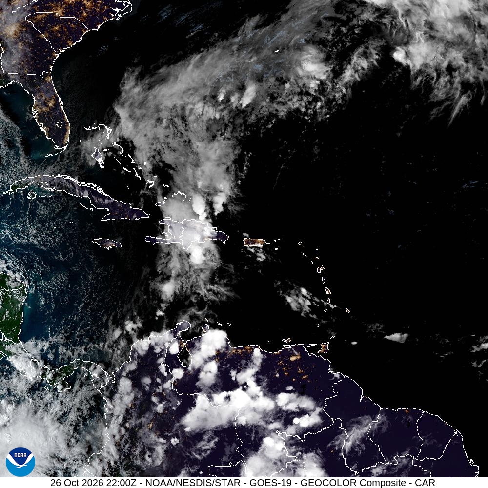 Satellite view, Caribbean, NOAA/NESDIS/STAR, GOES-19