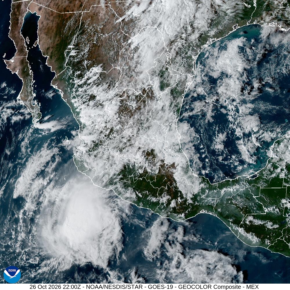 Satellite view, Mexico, NOAA/NESDIS/STAR, GOES-19