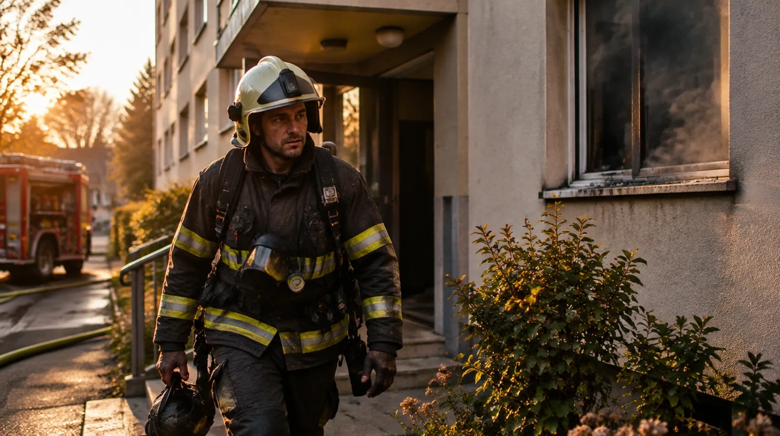 Who pays after a fire in a rented flat in Germany?