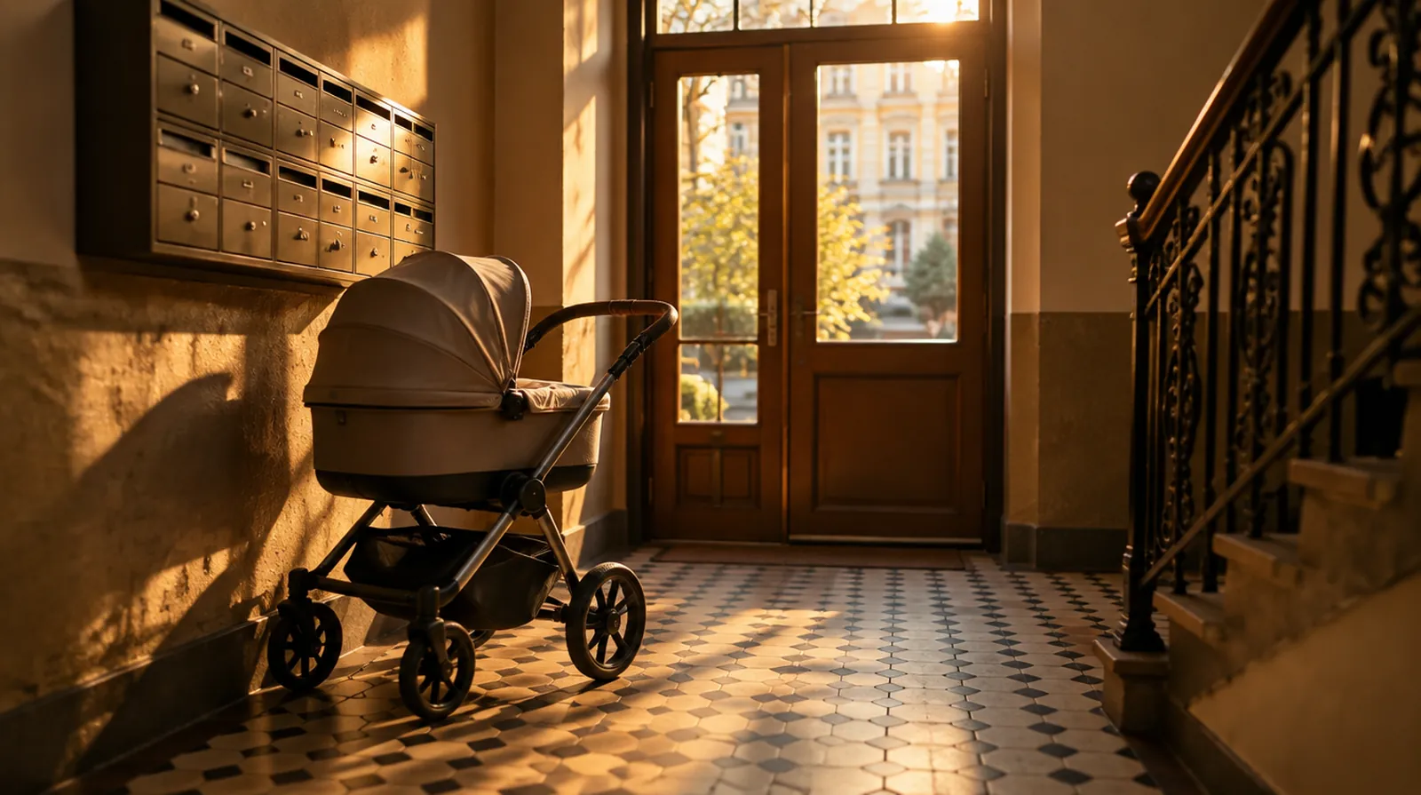Ist der Kinderwagen im Hausflur versichert?