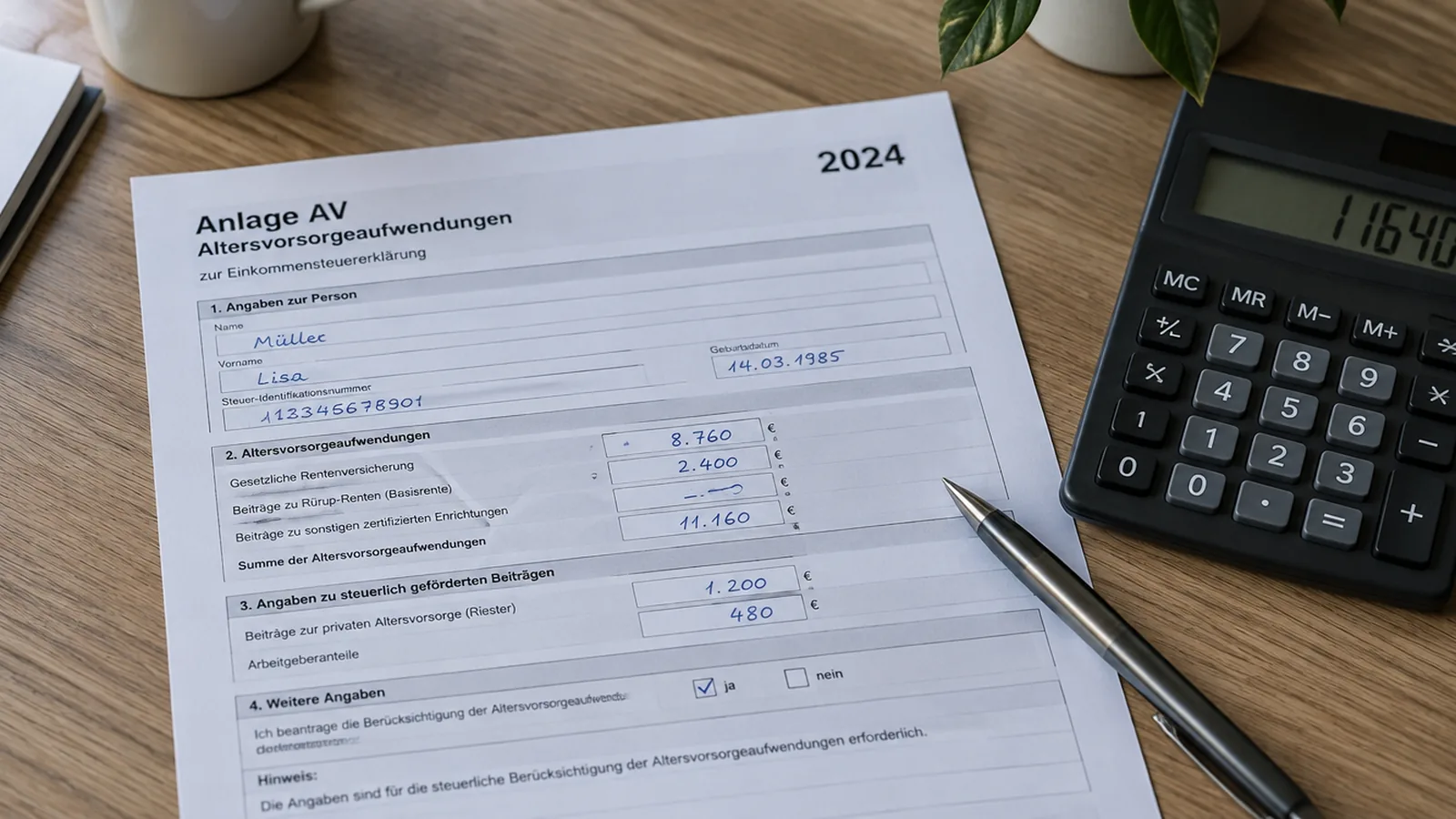 How is a private pension taxed in Germany?