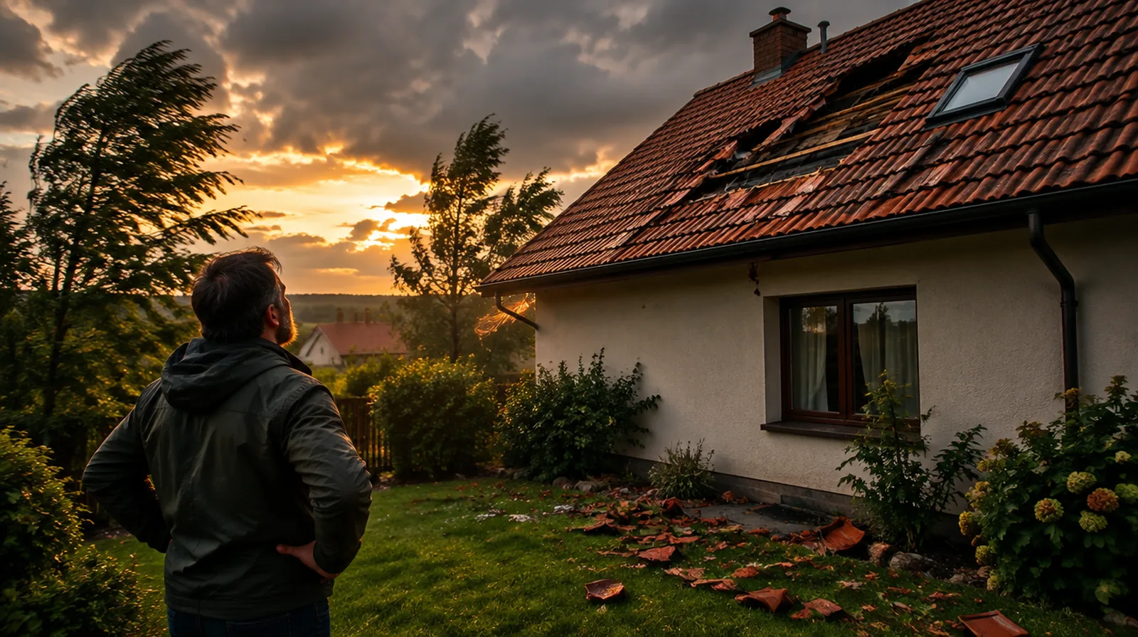 From what wind speed does insurance pay for storm damage in Germany?