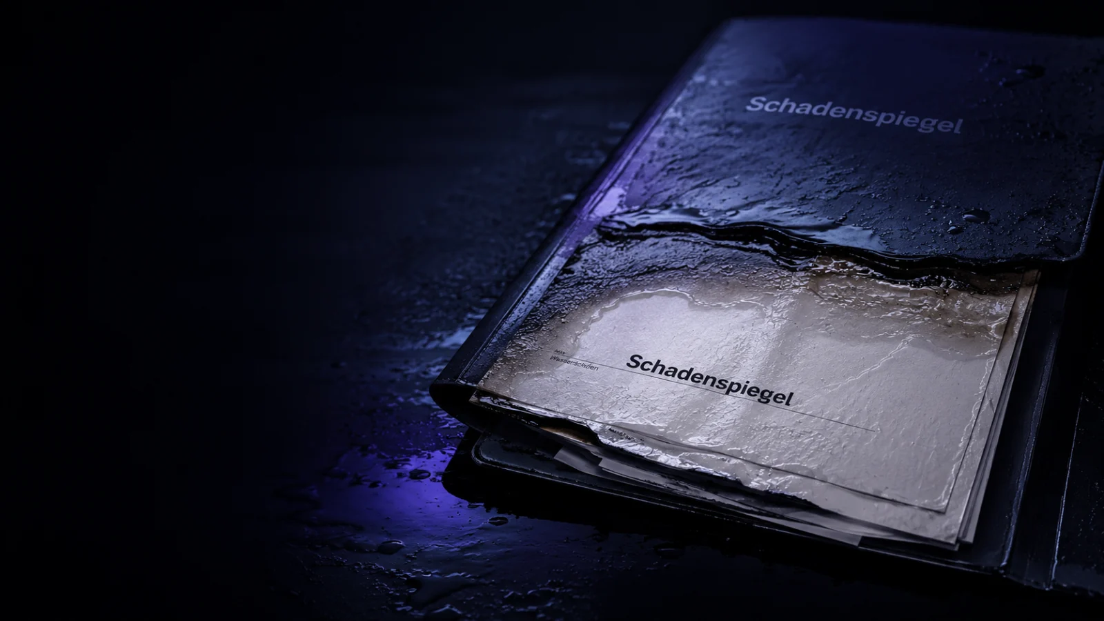 Schadenakte mit Wasserrand