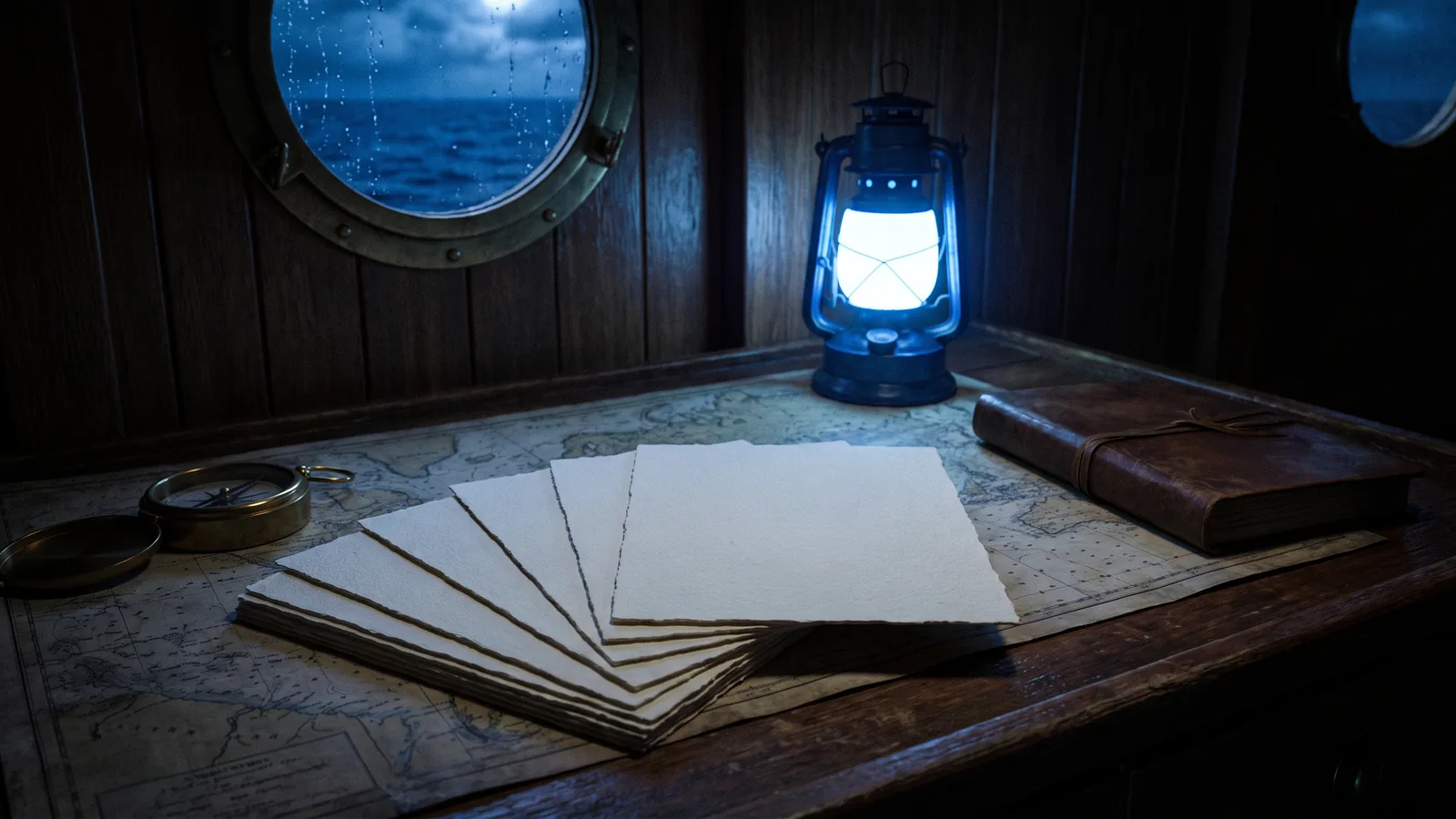 A fan of identical insurance certificates on a chart table, each one printed in a different language
