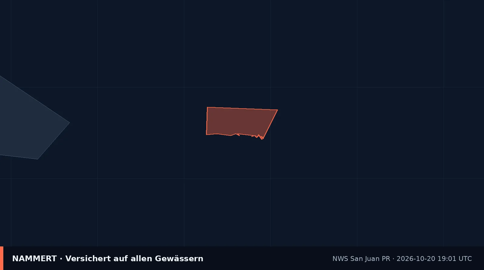 Karte der amtlichen Warnung für US-Gewässer
