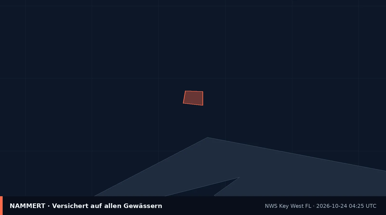 Map of the official warning for US waters