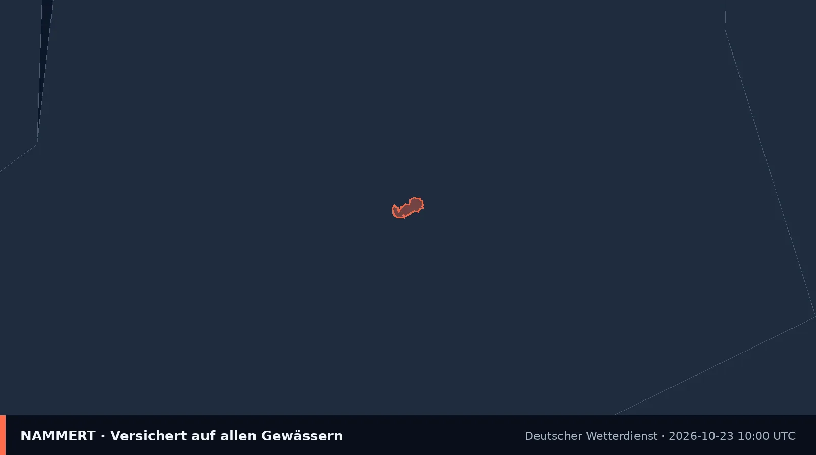 Karte der amtlichen Warnung für Deutschland